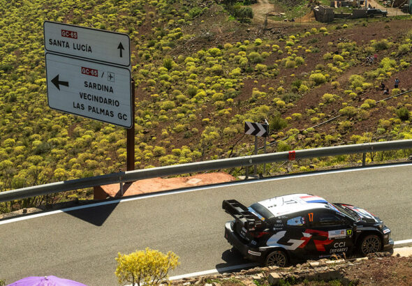 Oliver Solberg , Mille johansson i tufft i Rally Islas Canarias