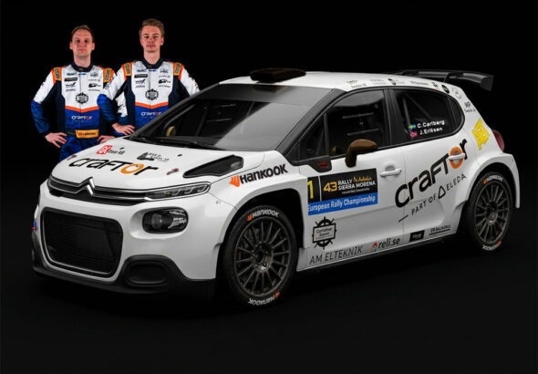 Calle Carlberg tar ett steg upp, kör ERC-premiären i en Citroën C3 Rally2