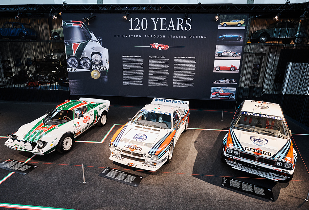 Lancias 120 år visas upp i Brussel.