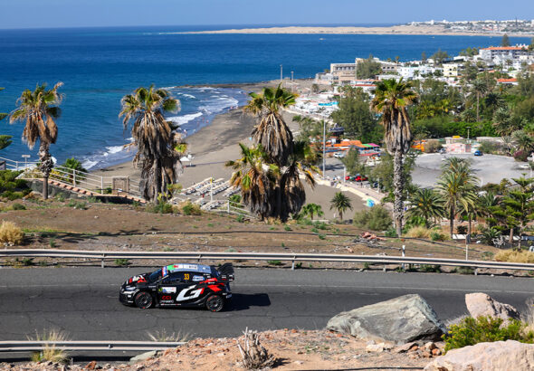 Stormen tvingade ändringar i tidsplanen för Rally Islas Canarias.