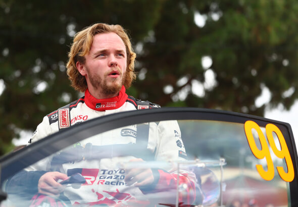Alla Toyota i Shakedown topp. Oliver snabbast