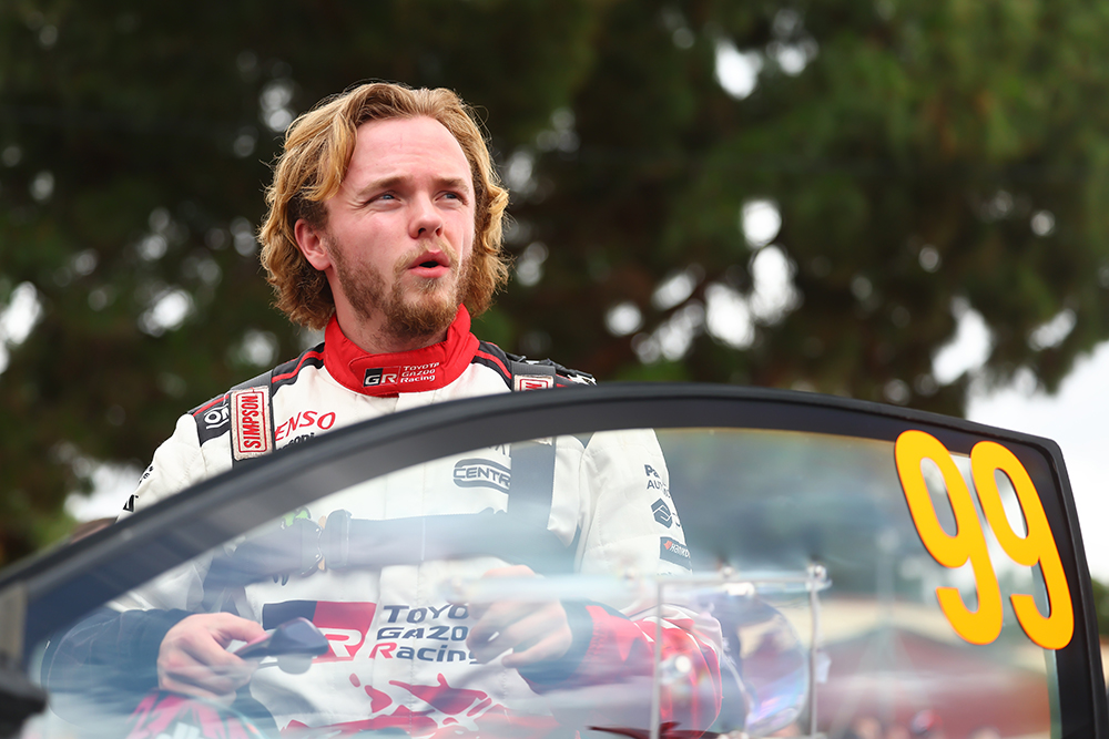 Alla Toyota i Shakedown topp. Oliver snabbast