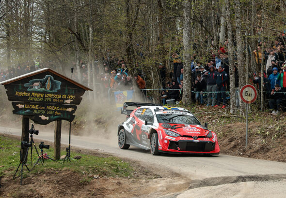 SS13: Solberg punktering, Katsuta tog sin första sträckseger .