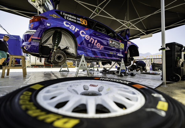 Hankook pressas inför Acropolisrallyt